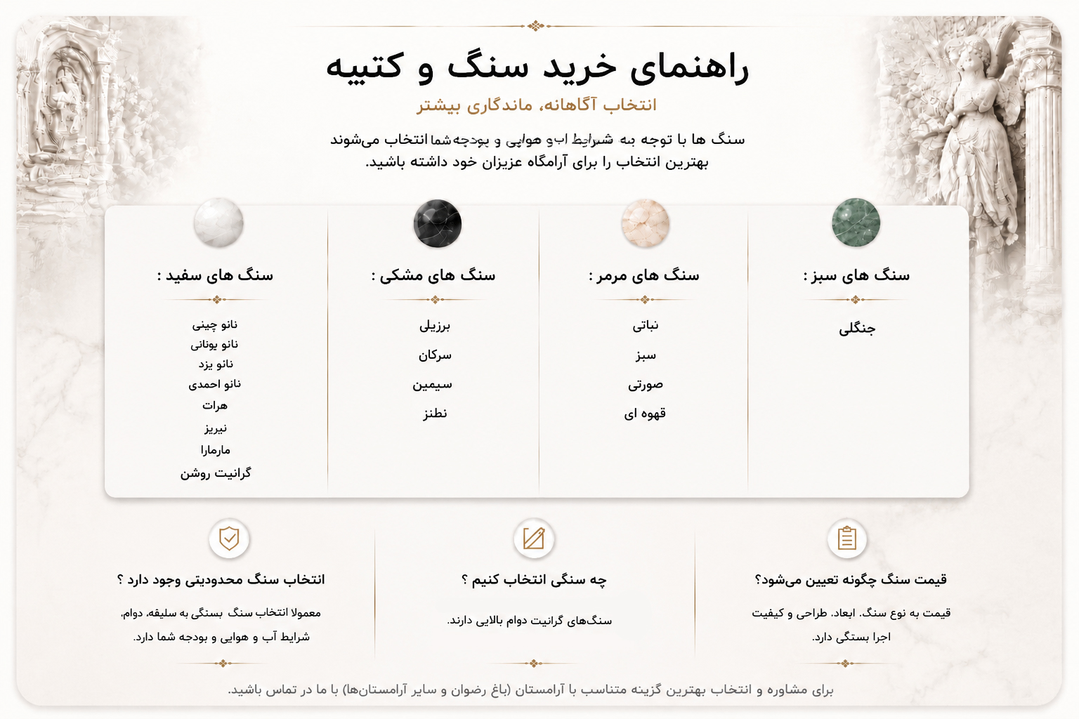 راهنمایی خرید سنگ قبر ارزان و با کیفیت 